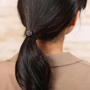 [JHP29276_51JB]헤어끈 큐빅 방울큐빅머리끈 검정 (29060752A)