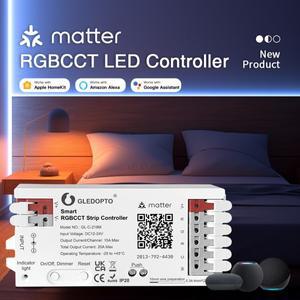 호환상품 HOMEKIT Matter WIFI LED 컨트롤러 DC12V 24V 스마트 RGBCCT 조광기 SIRI 음성 제어는 apple 호환