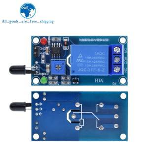 호환상품 1/3PCS IR 적외선 1 채널 5V 12V 화염 감지 센서 모듈 Arduino 용 화재 경보 릴레이