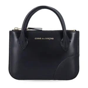 골드 엠보스드 로고 듀얼 탑 핸들 지갑 SA8100HA 1