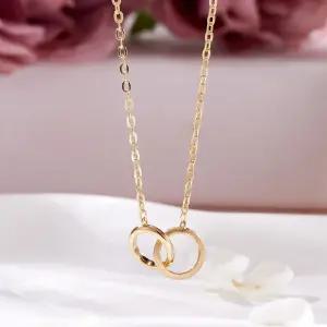 14K 매트 크로스 더블링 체인 목걸이 MNN42432