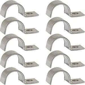 10개 M25 파이프 스트랩 304 스테인리스 스틸 싱글 홀 클램프 EMT 원 도관 24mm ~ 25mm 고정용