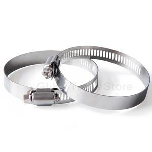2개/몫 304 스테인레스 스틸 웜 드라이브 호스 클램프 연료 라인 워터 파이프 클립 후프 50 75 110 160 200