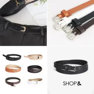 [샵앤] [무료배송] 국산 여성 출근룩 코디만능 데일리 슬림 벨트 4종 균일가