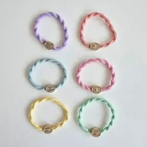 [다잇템] 여자 엷은 반짝이는 트위스트 꼬임 큐빅 헤어 클래식 머리끈