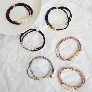 [다잇템] 여자 진주 데일리 베이직 6컬러 포인트 머리끈