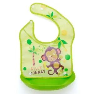 [오너클랜]유아 아기 받침 분리 방수 침받이 턱받이 선택 원숭이 아가용품