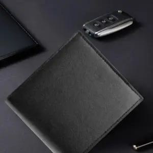 클래식 남성 무지 가죽 반지갑 미니 슬림 직장인 선물 무지 반 지갑