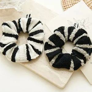 [콩심팥심]곱창밴드 트위드 헤어슈슈 머리끈 헤어밴드