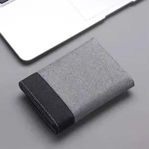 심플한 남성 반지갑 빈티지 지갑 캐쥬얼 캔버스 지갑