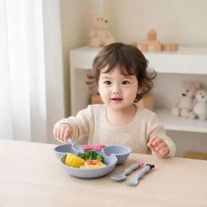 유아용 밀짚 식판세트 어린이집 식사 준비물 캐릭터 식기