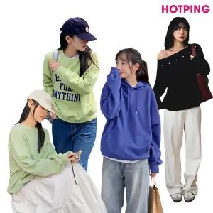[핫핑] 44~110/봄 신상&베스트/맨투맨/후드티/반집업/프린팅/레터링/오버핏/루즈핏/캐주얼룩/데일리룩/빅사이즈