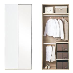 한샘 바이엘 글로시 거울옷장 90cm(높이216cm) 화이트 하이글로시 T수납형