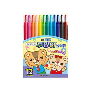 지구 투명이 색연필 12색 샤프식