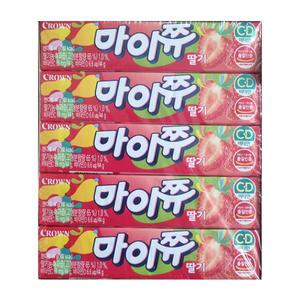 크라운 마이쮸 딸기 44gx15개 카라멜 스틱