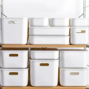 1 ＋1가규 모던 라운드 리빙박스 M-HALF사이즈 국내생산 펜트리정리함 수납박스