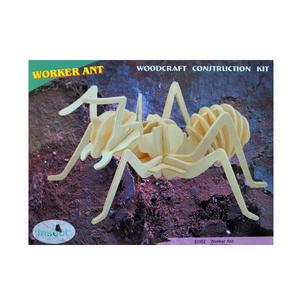 우드크래프트 3D 입체 퍼즐 곤충 개미 /늘봄 교실 학교 방과후학습 만들기 체험