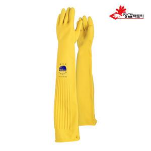 보생공업용 고무장갑 황 12호 10켤레 산업용 농업용 세차