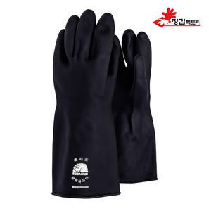 보생공업용 고무장갑 흑 9호 10켤레 산업용 농업용 세차