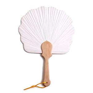 꽃 31cm 부채만들기 그리기 전통 한지 무지 흰색 종이 모양