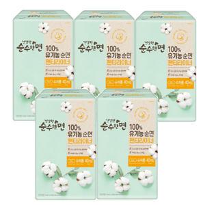 건강한 순수한면 수퍼롱 팬티라이너40px5팩