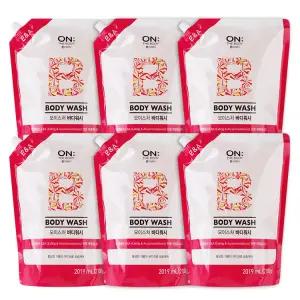(무배)온더바디 모이스처 바디워시 리필 1박스 (2100gX6개)