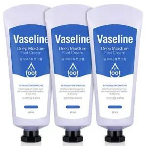 [C2Y] 바세린 딥 모이스춰 풋크림 60ml x3개 휴대용 각질케어