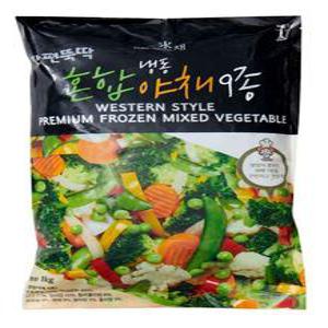 냉동 혼합야채 9종(볶음용, 카레용, 양식용, 렌지용야채, 서양요리용, 가니쉬용) 1KG