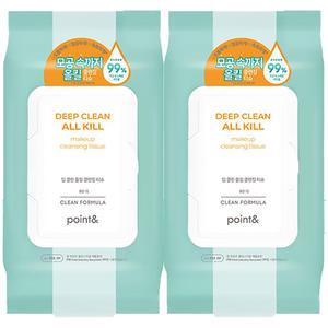애경 포인트 딥클린 올킬 클렌징티슈 80매 2개