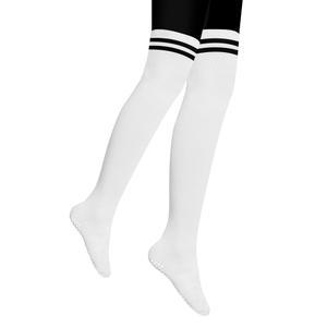 크로커다일 여성용 링글 오버니삭스 CD215, 화이트, 2족