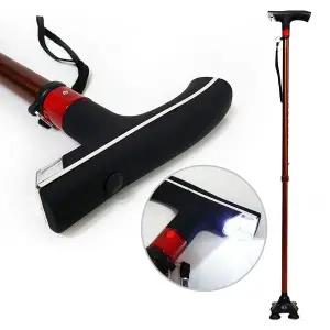 [캠프닉]초경량 4발 네발 지팡이 CN-3000 노인 어르신 길이조절 후레쉬 할머니 할아버지 효도선물