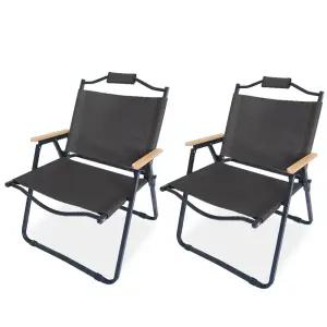 크로퍼스 이지폴딩 로우체어 2개 1세트 (확장형 블랙+확장형 블랙)