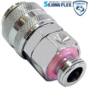 줄꼬임방지 원터치커플링회전자 8.5mm 수나사 농약 고압분무기호스용