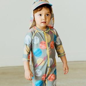 요바프 아기수영복 베이비 유아래쉬가드 일체형/ 우주 (롱슬리브)