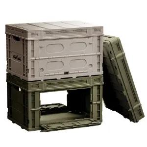 로티캠프 엔폴드 접이식 캠핑 폴딩 박스  80L 카키