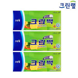 크린랩 뽑아쓰는 크린백 대 30x45cm 300매 3개 비닐팩 위생백