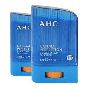AHC 내추럴 퍼펙션 더블 쉴드 선스틱 22g SPF50+ 블루 2개