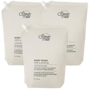 샤워메이트 스위트 모이스처 대용량 바디워시 2000ml x 3개 리필용