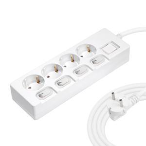 뉴잇 16A 개별 스위치 멀티탭 4구, 3m, 1개