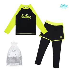 키즈 주니어 긴팔 + 반바지 워터레깅스 래쉬가드세트 남아 여아 투인원 초등 생존수영 어린이실내수영복