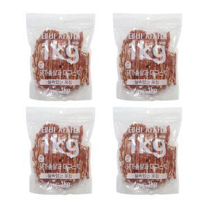 테비 사사미 1kg 닭가슴살과대구스틱 x4봉 대용량 강아지간식