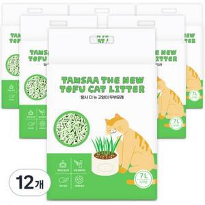 탐사 더 뉴 고양이 압축 두부모래, 7L, 녹차향, 12개 one option