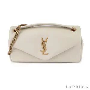 [생로랑] 푸퍼 모노그램 로고 크림 스몰 숄더백 734153-AACQO-9227
