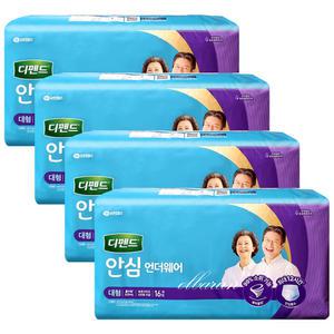 디펜드 안심플러스 언더웨어 대형 16P x4팩-1박스 / 안심 언더웨어