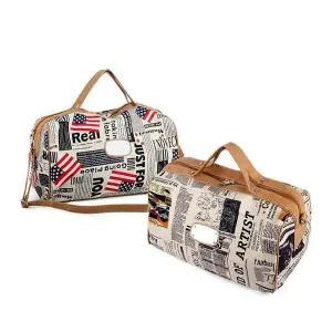 [셀러허브][라일리] Rly 남여공용 1박2일 빈티지 그래픽 보스턴백 여행가방 (S9548620)