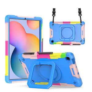 갤럭시탭 S6 라이트 케이스 SM-P610 스퀘어 아머 스트랩 어깨끈 거치대 범퍼