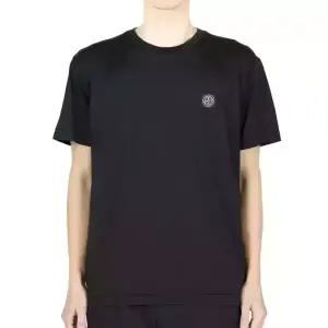 디몬트 스톤 남성 컴퍼스 로고 패치 슬림핏 반팔(블랙) K1S15 2100039 S0013 V0029