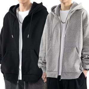 남여공용 오버핏 기모 후드 집업 베이직 무지 겨울 간절기 털 자켓