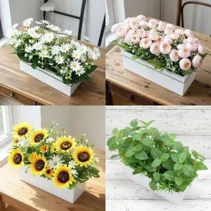 신상 울타리 조화 화분 모음 인테리어 홈데코 라벤더 해바라기 꽃 장식 소품