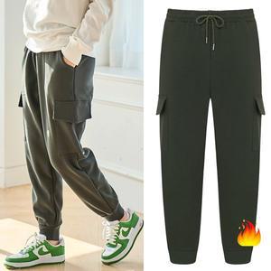 [제니유] 여성 융 기모 방한 카고 조거 겨울 바지 빅사이즈